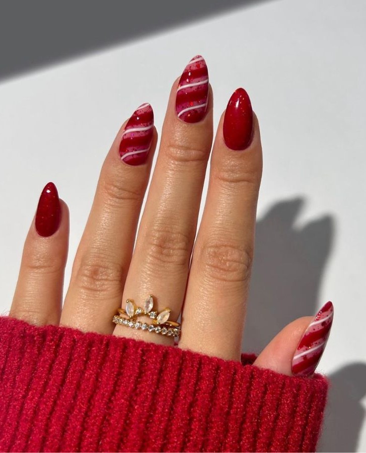 Red Glitter Nails