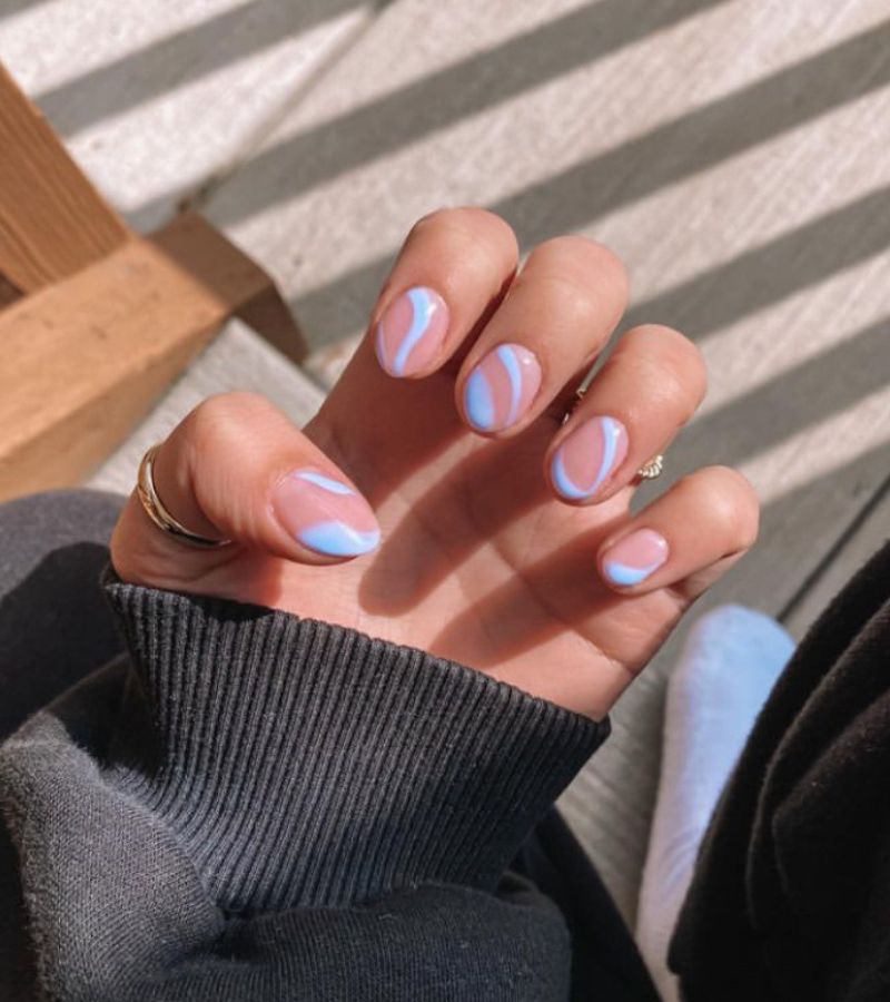 Pastel Swirls - Cute Spring Nails