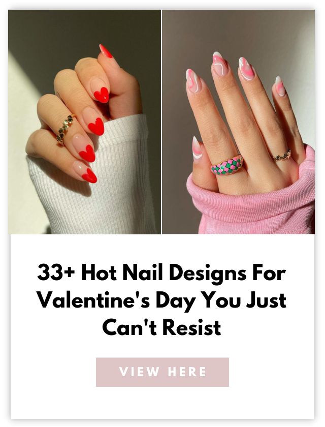 hot nail designs for valentines day card