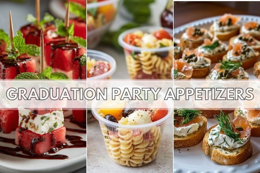 graduation appetizers collage