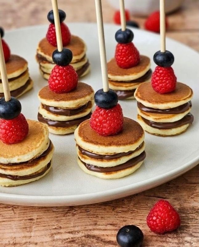 Mini Pancake Stack Skewers