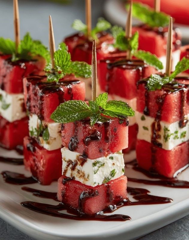 Watermelon Feta Party Cubes