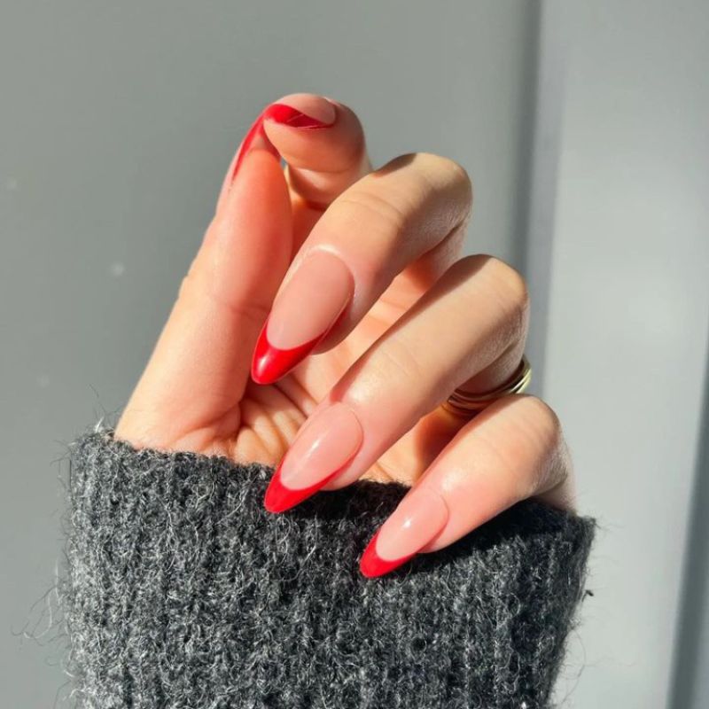 red french tips 