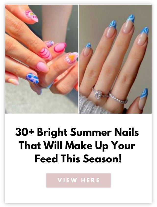 Bright summer nails card