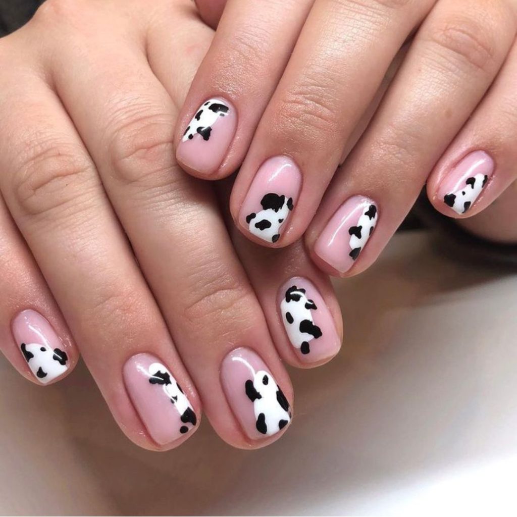 Cow print nails