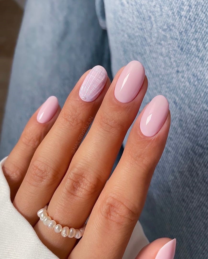 pink beach vacation nails