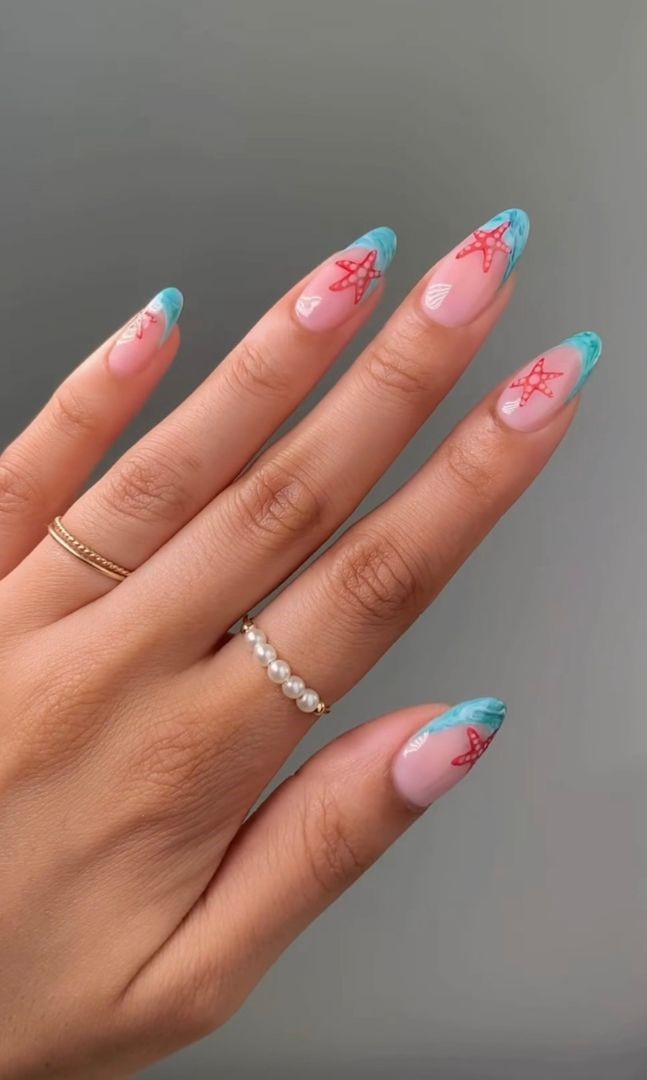 starfish french nails