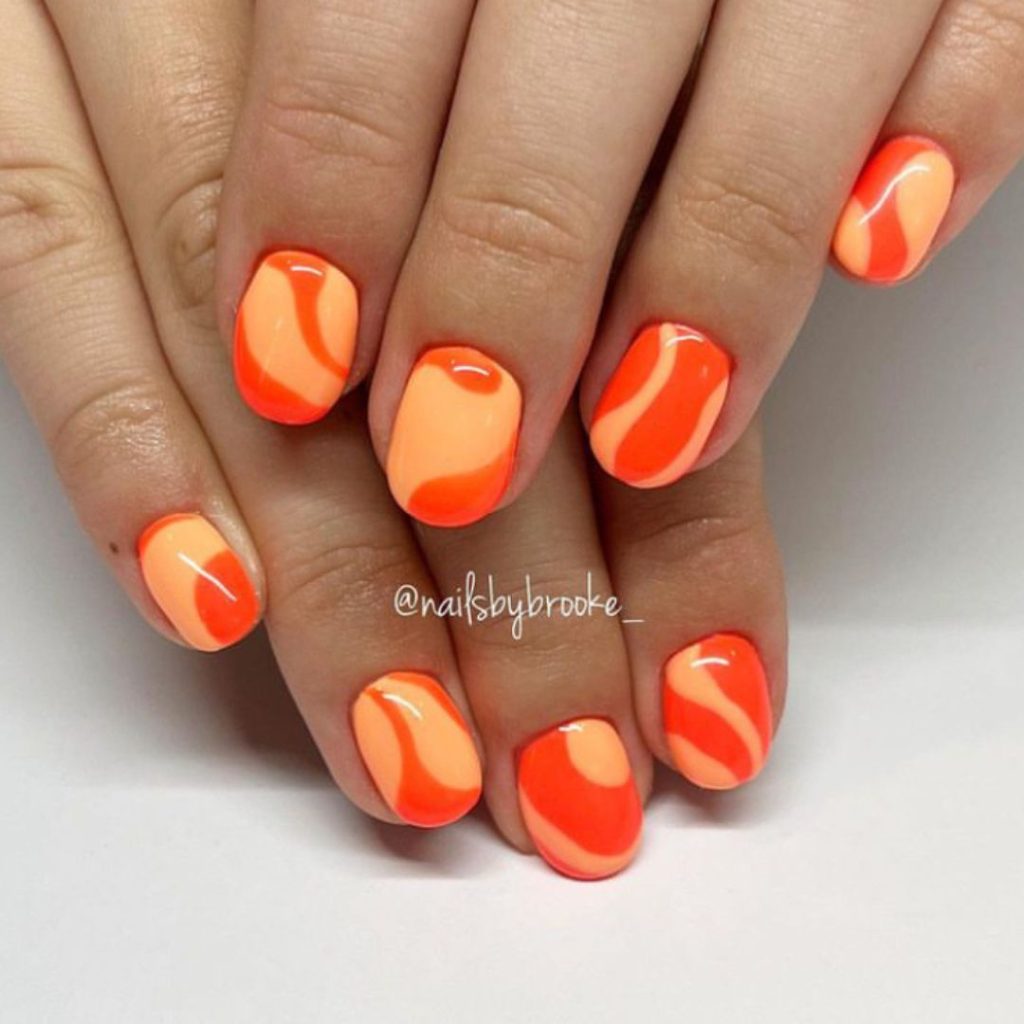 Mandarin orange nails
