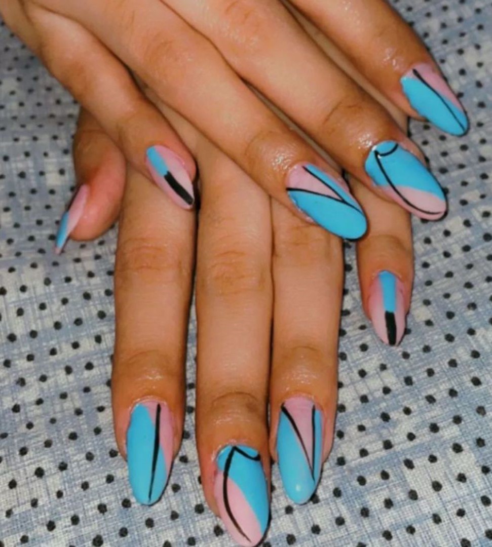 Blue nails