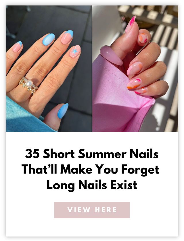 short summer nails card