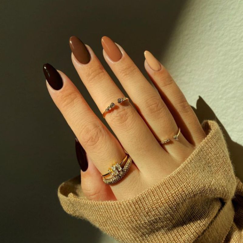 fall hues nail design
