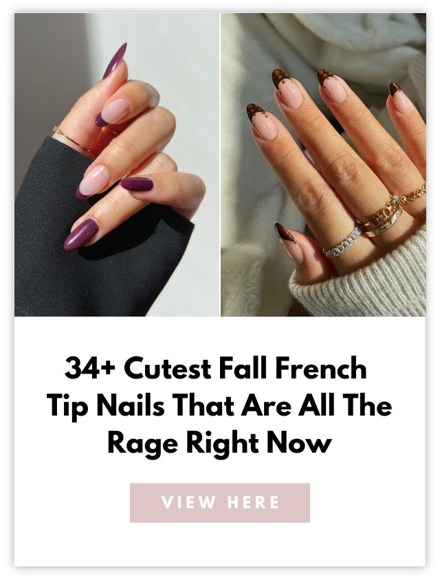 Fall French Tip Nails Card
