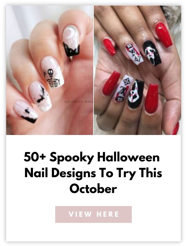 cool Halloween nails card