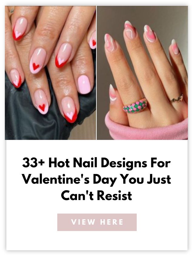 Valentines nails card