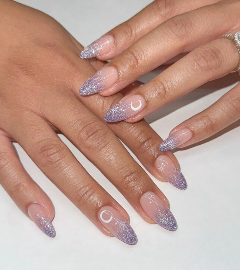 Lavender haze - New Year's Eve Nails
