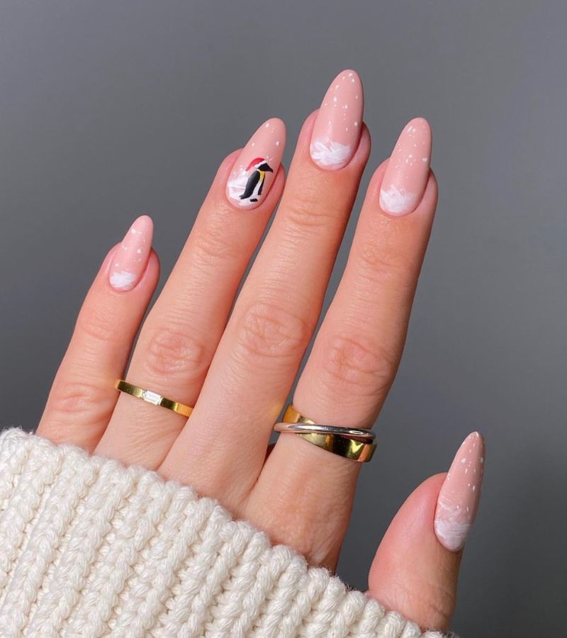 Penguin nail design