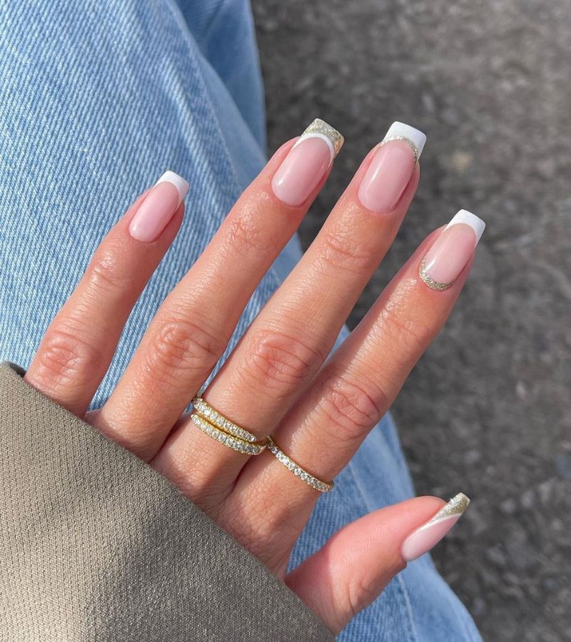 Gold & White Tips