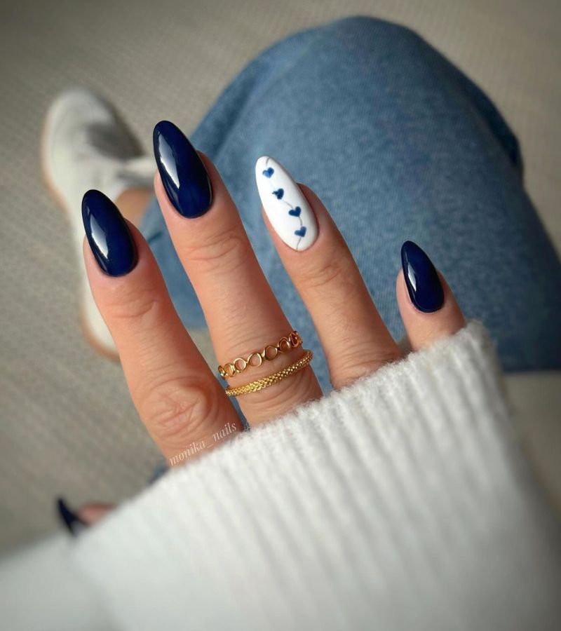 Navy Blue Nails