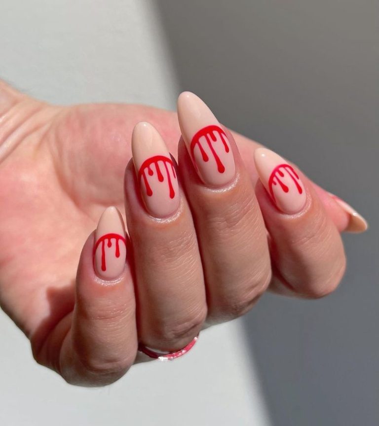 25+ Spooky Blood Drip Nails To Haunt Your Halloween