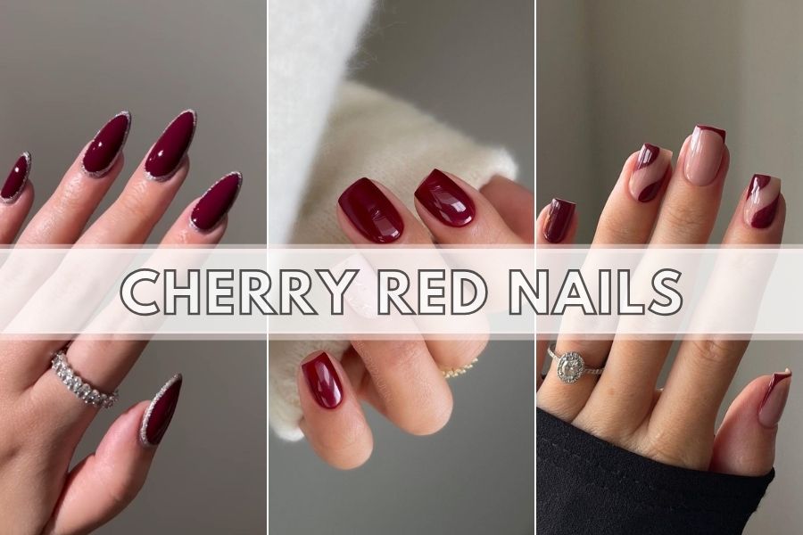 Cherry Red Nails Photo