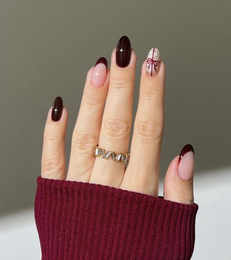 Cherry Red Christmas Nails