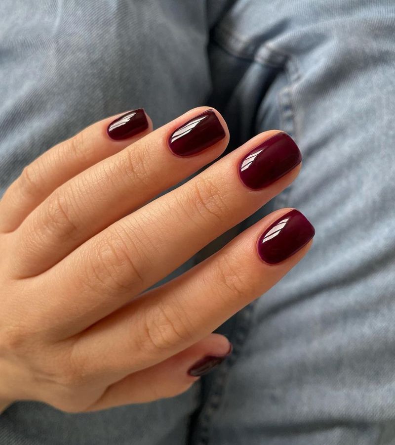 Cherry Red Wine Nails 