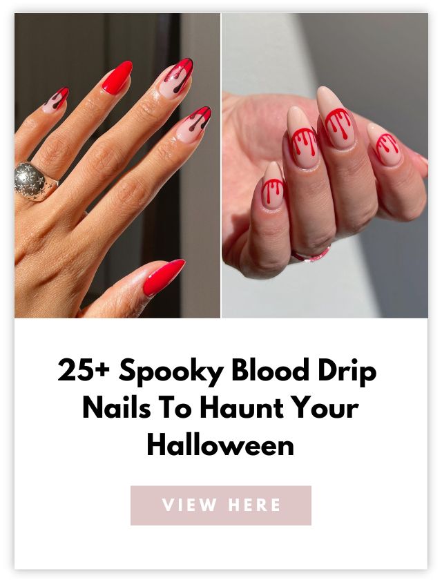 Blood Drip Nails Card