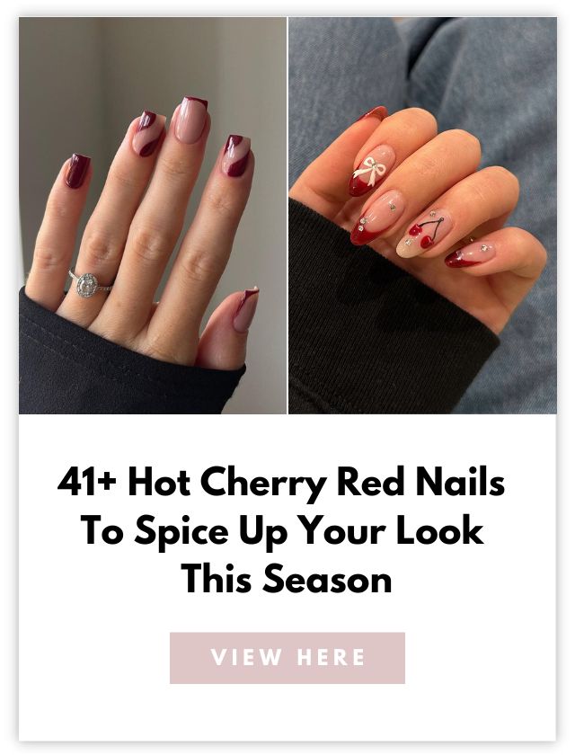 Cherry Red Nails Card