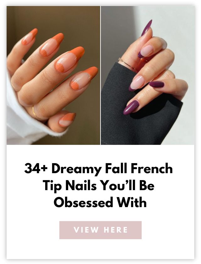 Fall French Tip Nails Card