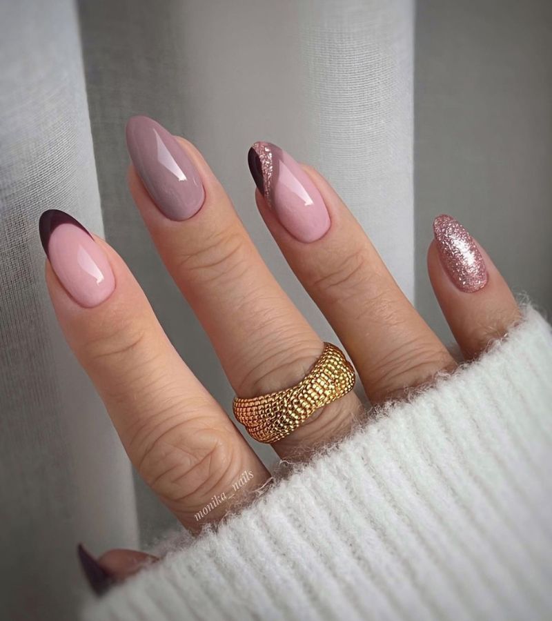 uñas de taupe beige cálido