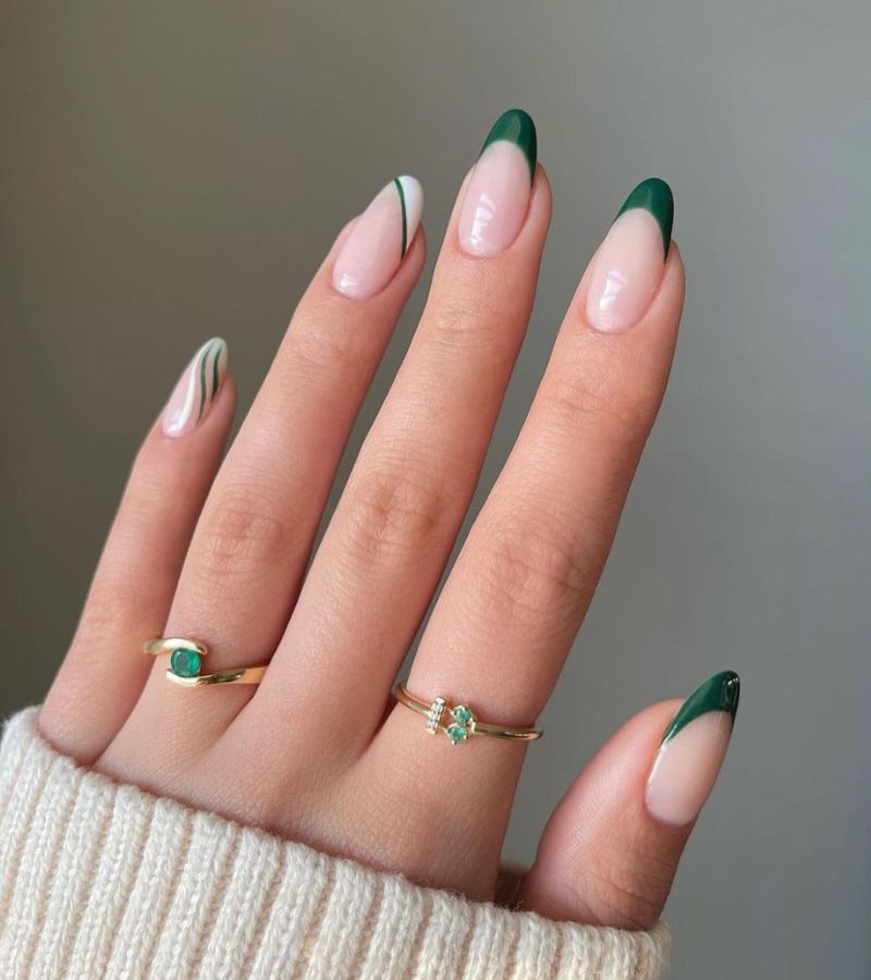 White and Green Tips 