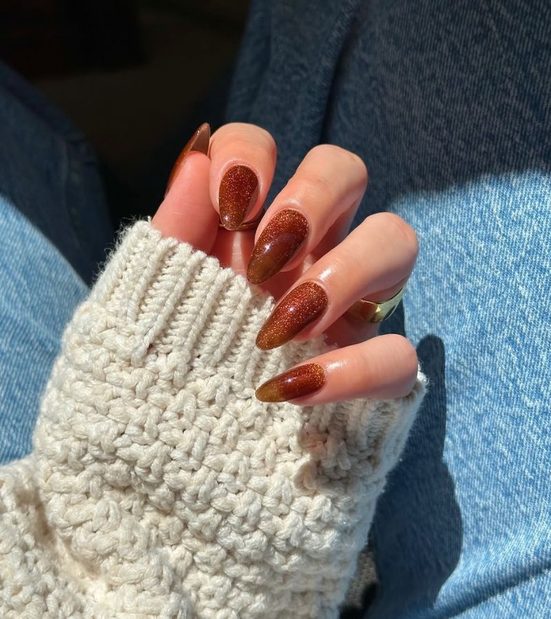 glazed pumpkin nails 