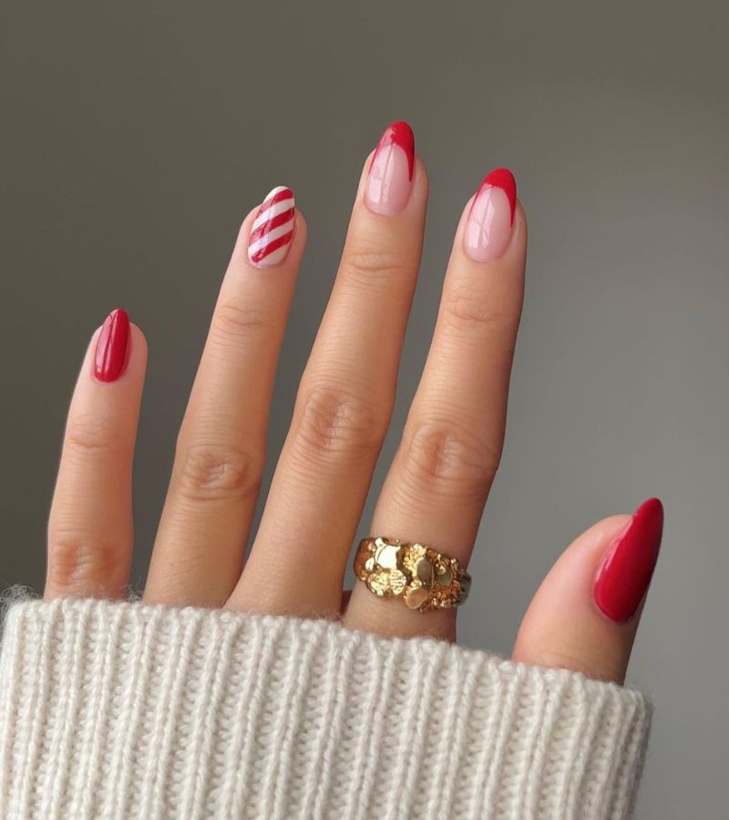 Red Candy Cane Stripes 