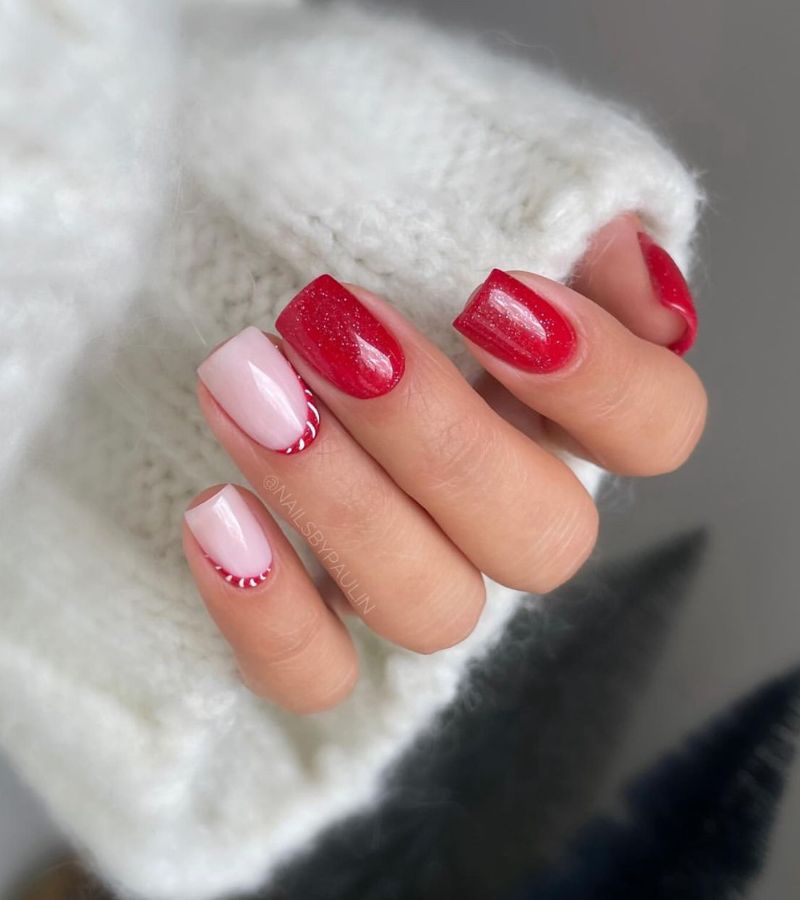 Candy Cane Cuticles 