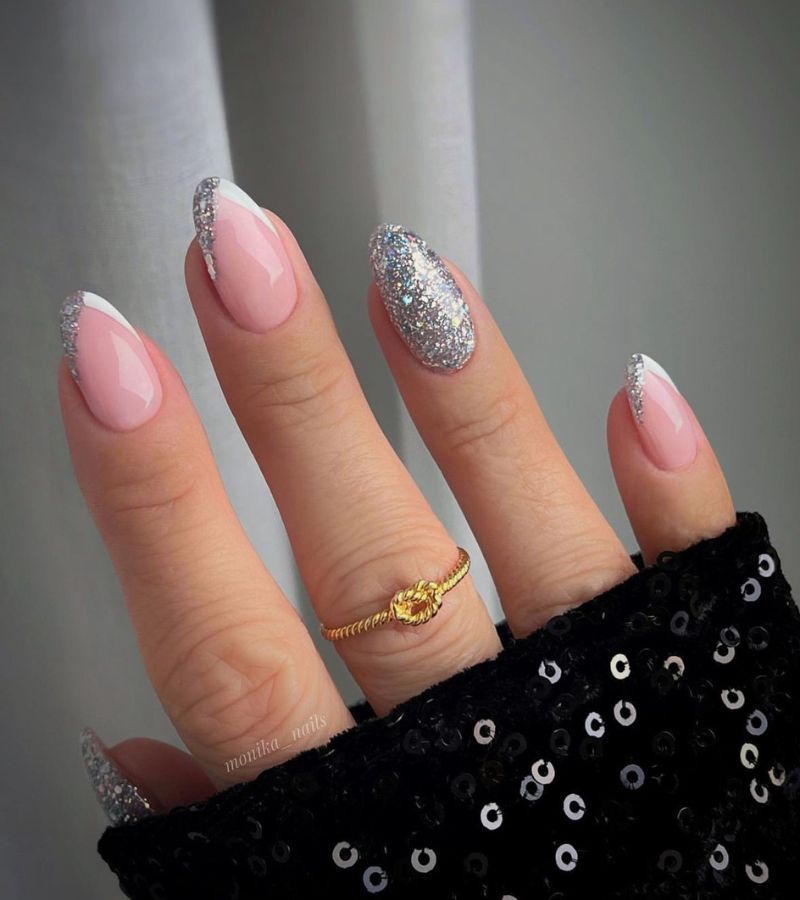 Sparkly Silver Nail Designs 