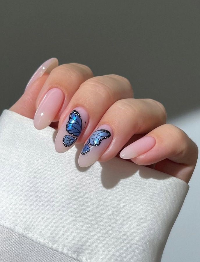 butterfly fairy nails