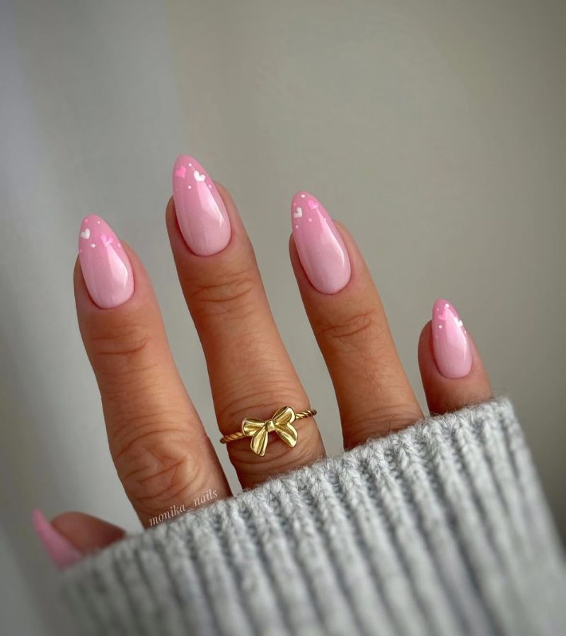 soft pink heart tips