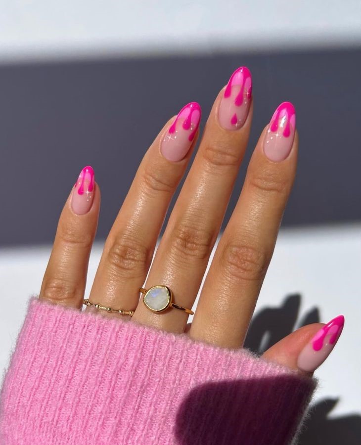 hot pink flame tips