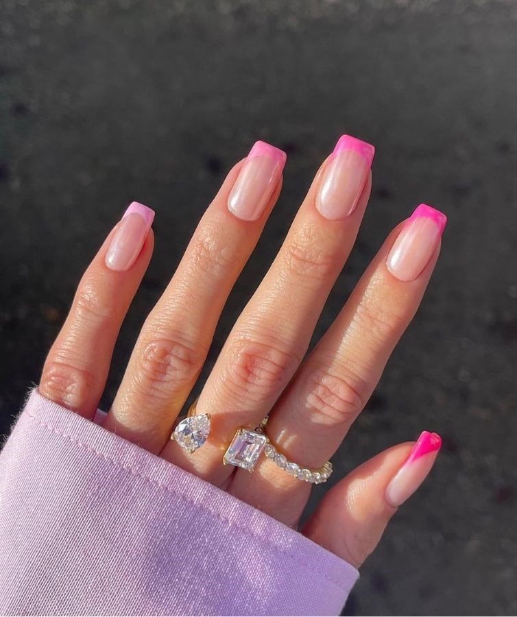 pink gradient tips