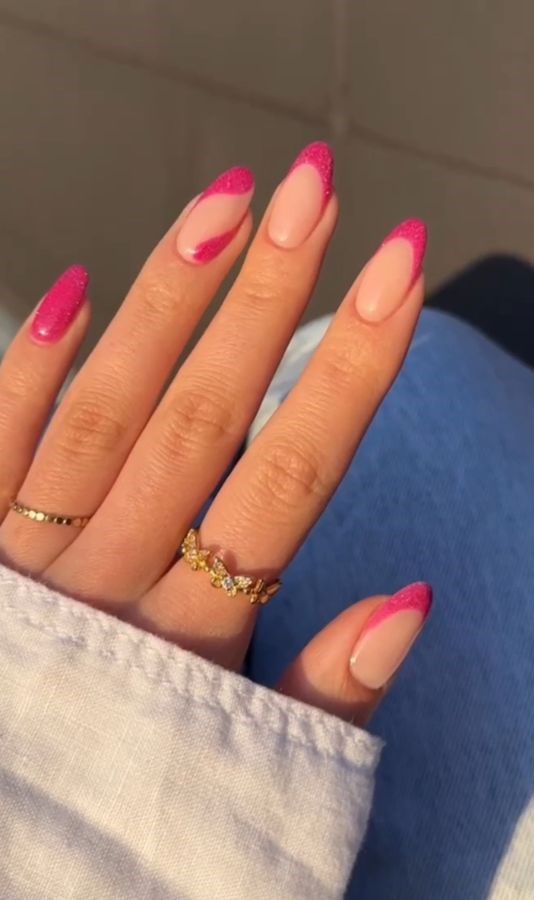 pink swirl nails