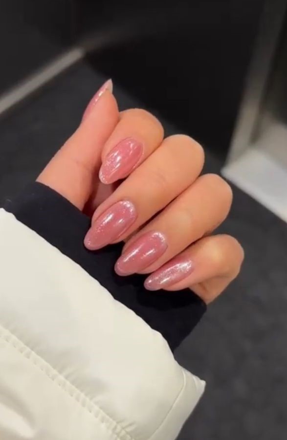 pink chrome nails