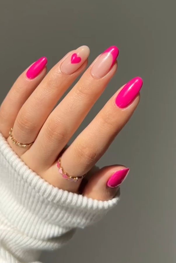 barbiecore pink nails