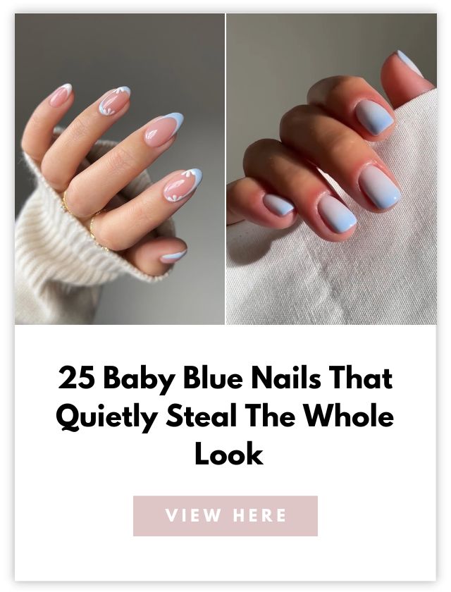 baby blue nails card