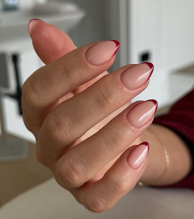 red baby french tips