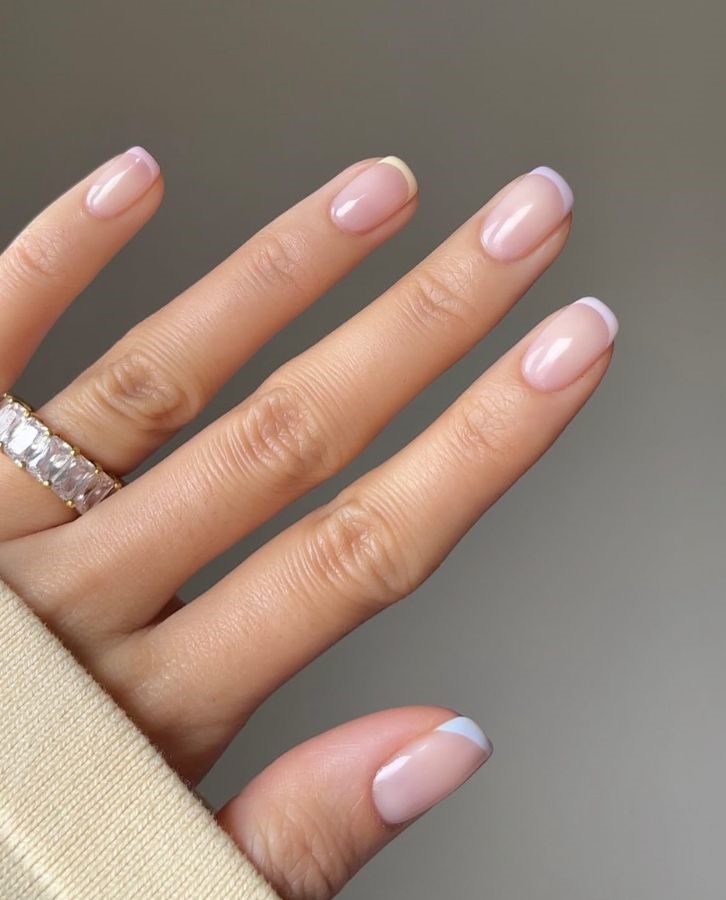 spring micro french nails