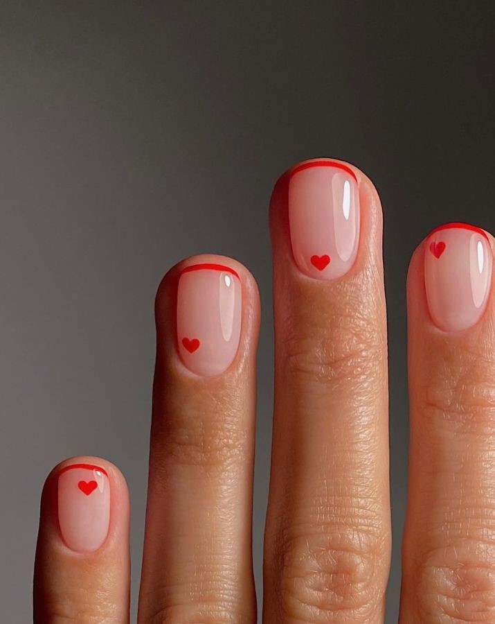 red micro tips with little heart