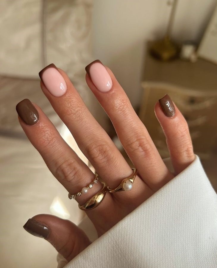 brown mocha nails