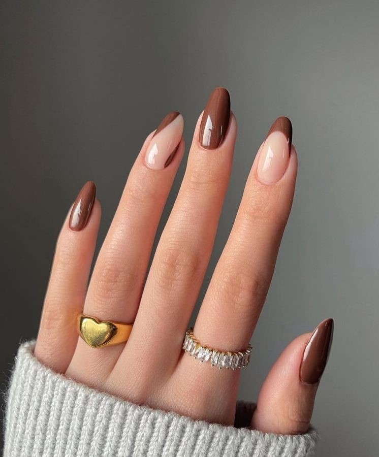 brown fall nails