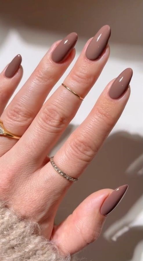 light brown mocha nails