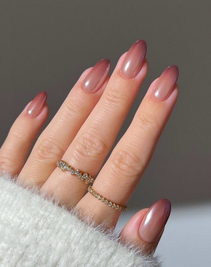 mocha ombre nails